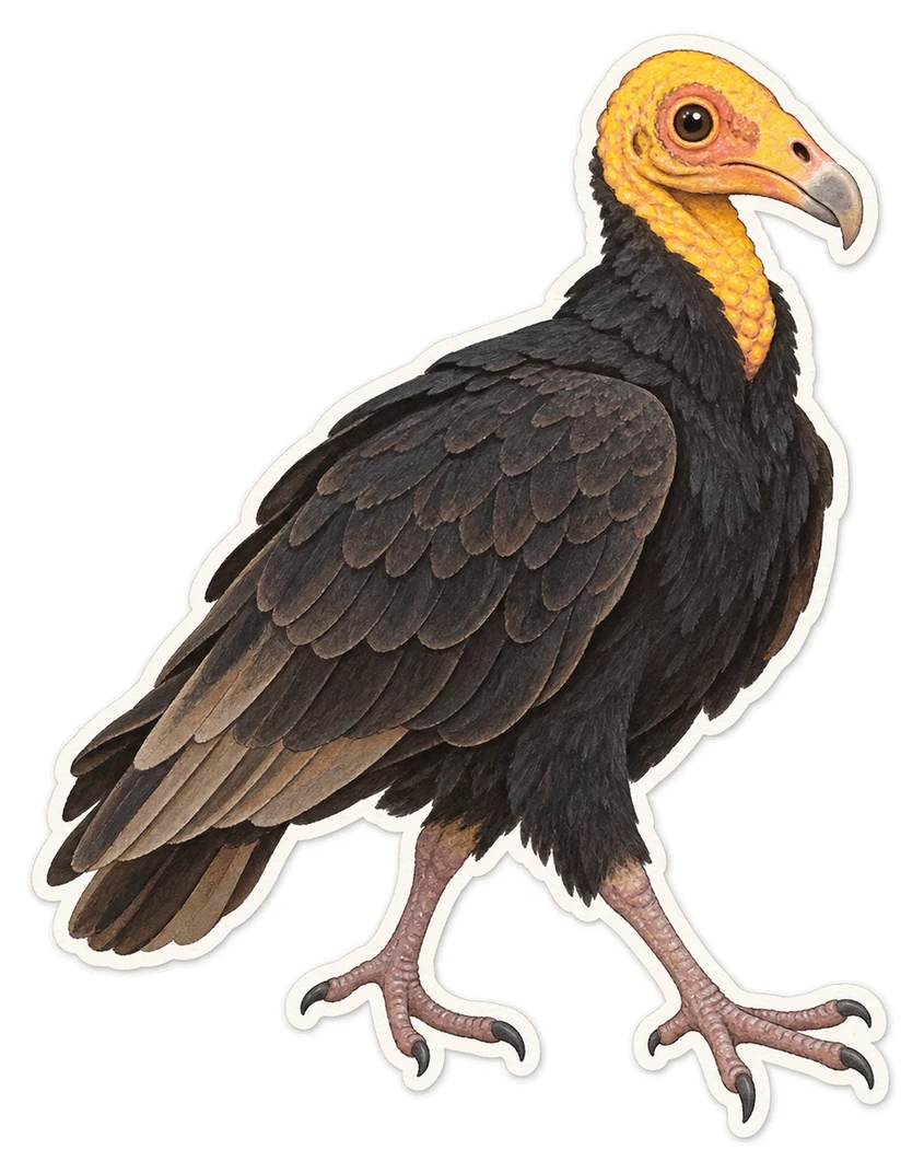 L’urubu à tête jaune (Cathartes burrovianus)