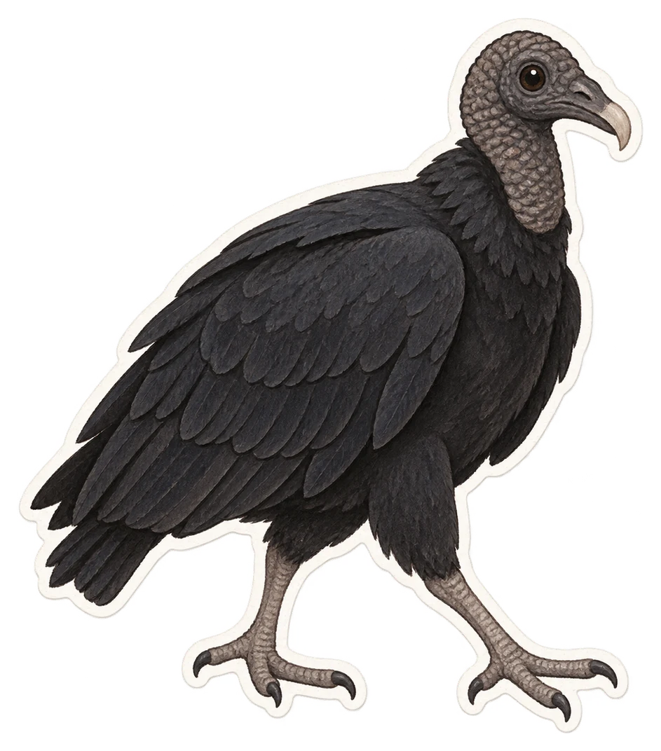 L'urubu noir (Coragyps atratus)