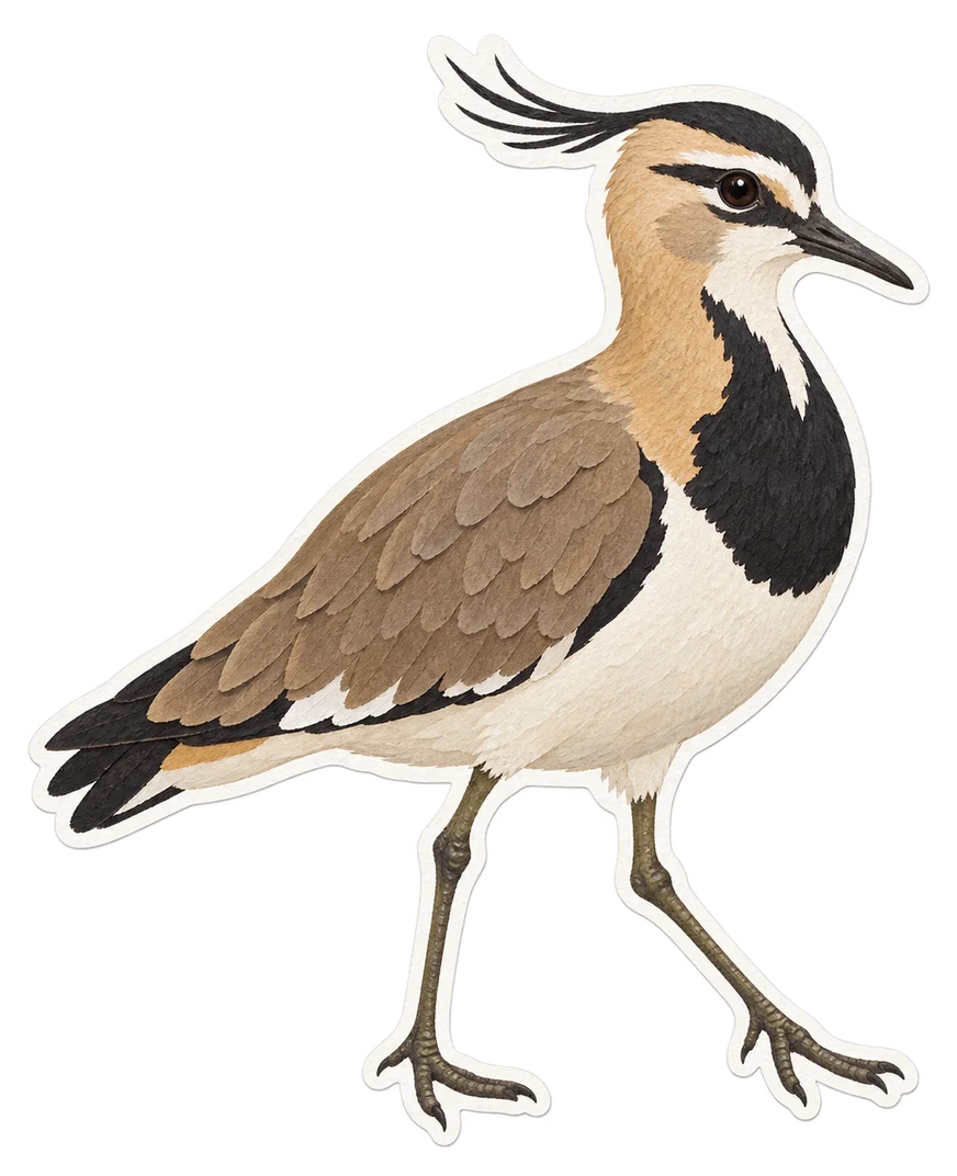 Le vanneau sociable (Vanellus gregarius)