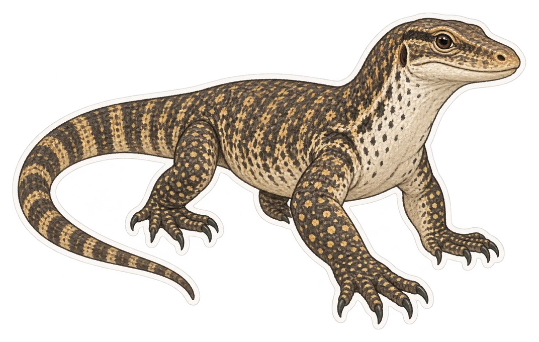Le varan à gorge blanche (Varanus albigularis)