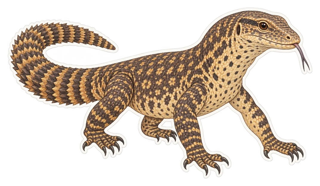 Le varan à queue épineuse (Varanus acanthurus)