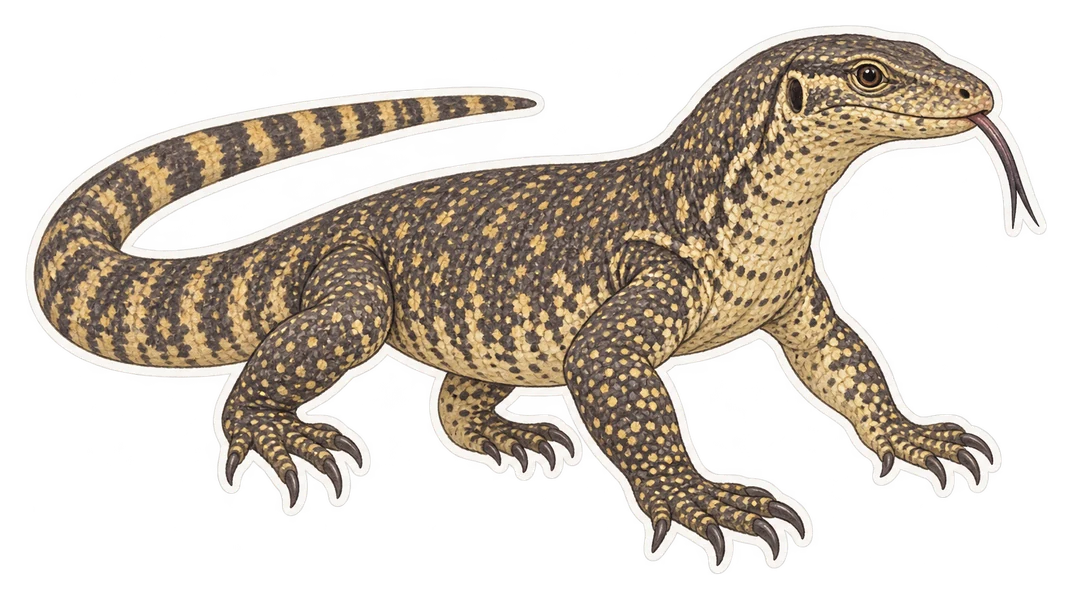 Le varan du Nil (Varanus niloticus)