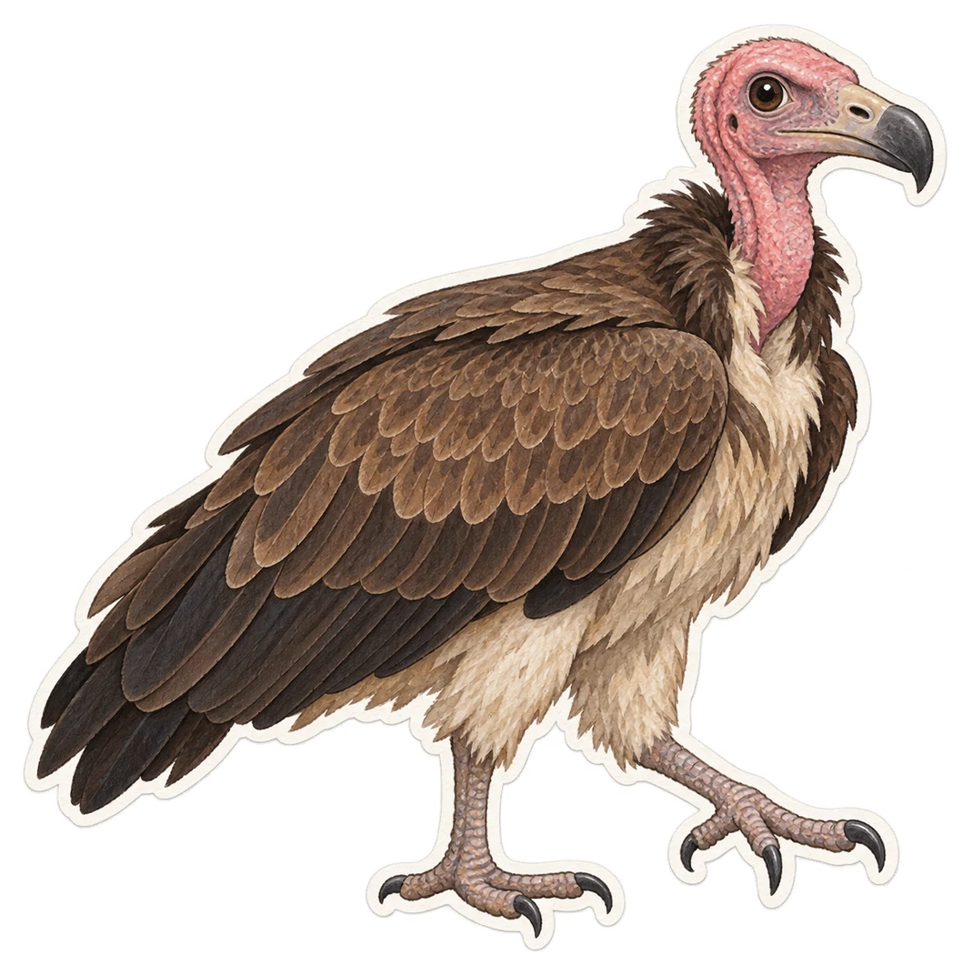Le vautour charognard (Necrosyrtes monachus)