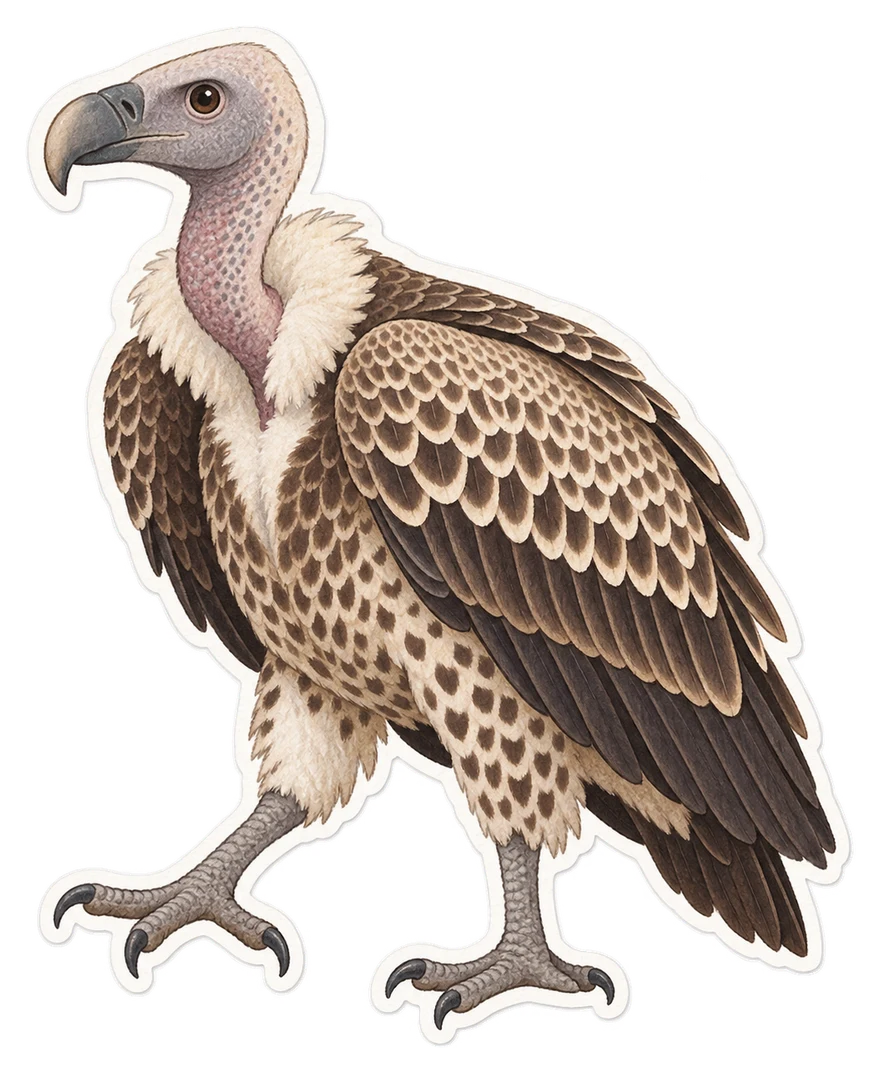 Le vautour de Rüppell (Gyps rueppelli)