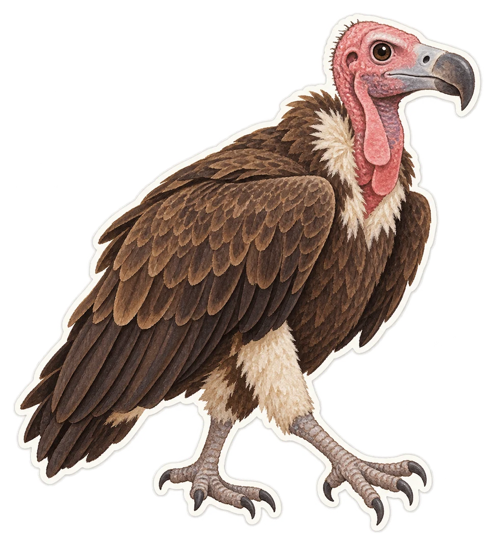 Le vautour oricou (Torgos tracheliotos)