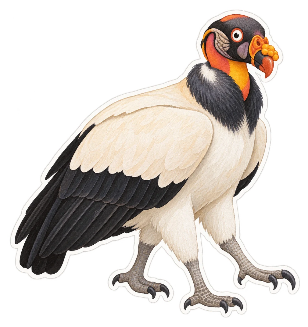 Le vautour royal (Sarcoramphus papa)