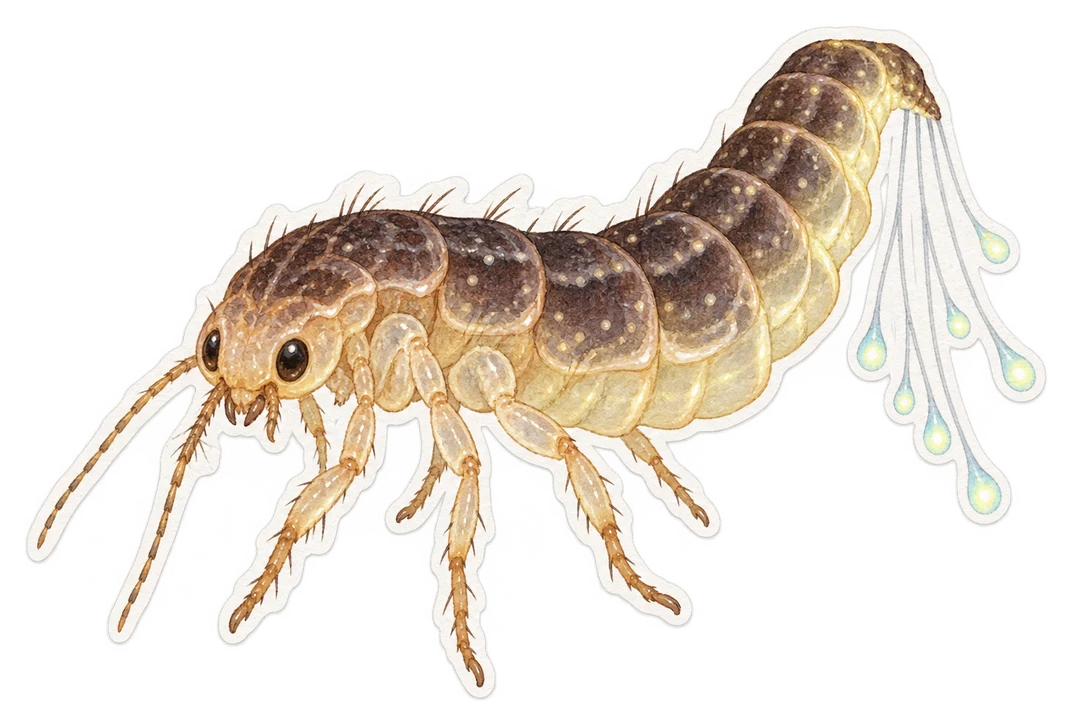 Le ver luisant de Nouvelle-Zélande (Arachnocampa luminosa)
