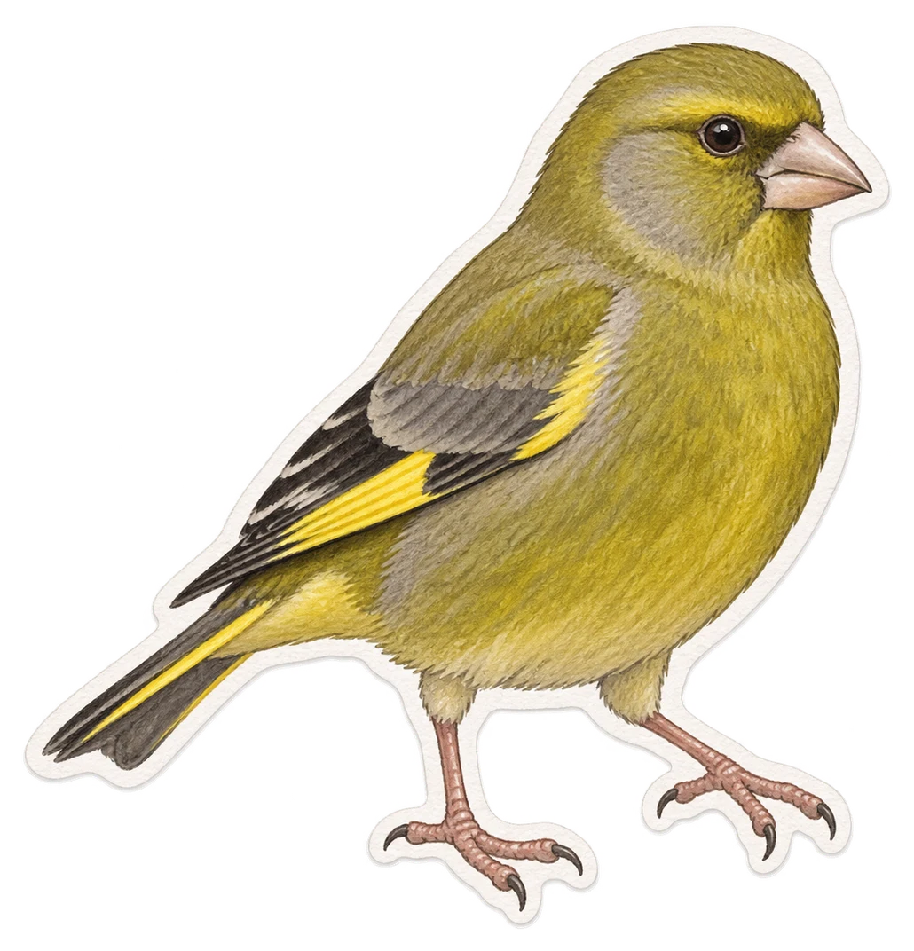 Le verdier d'Europe (Chloris chloris)