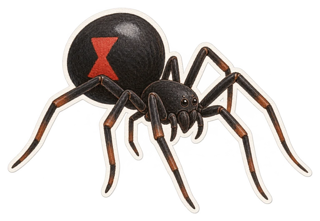 La veuve noire de l’Ouest (Latrodectus hesperus)