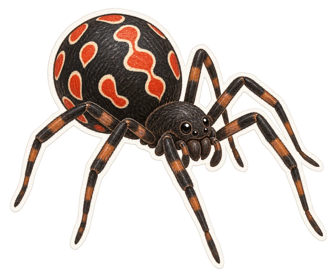 La veuve noire méditerranéenne (Latrodectus tredecimguttatus)