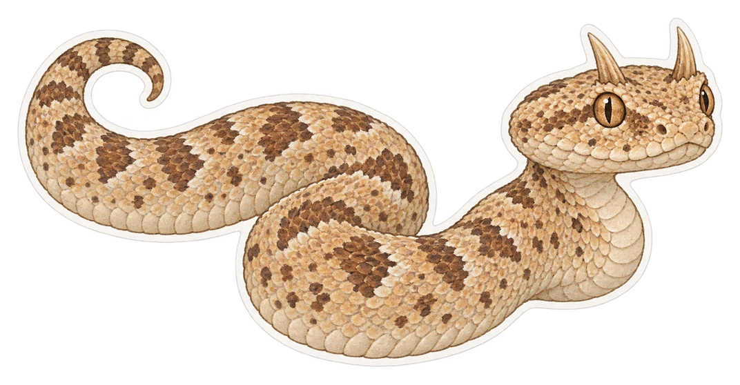La vipère à cornes d’Arabie (Cerastes gasperettii)