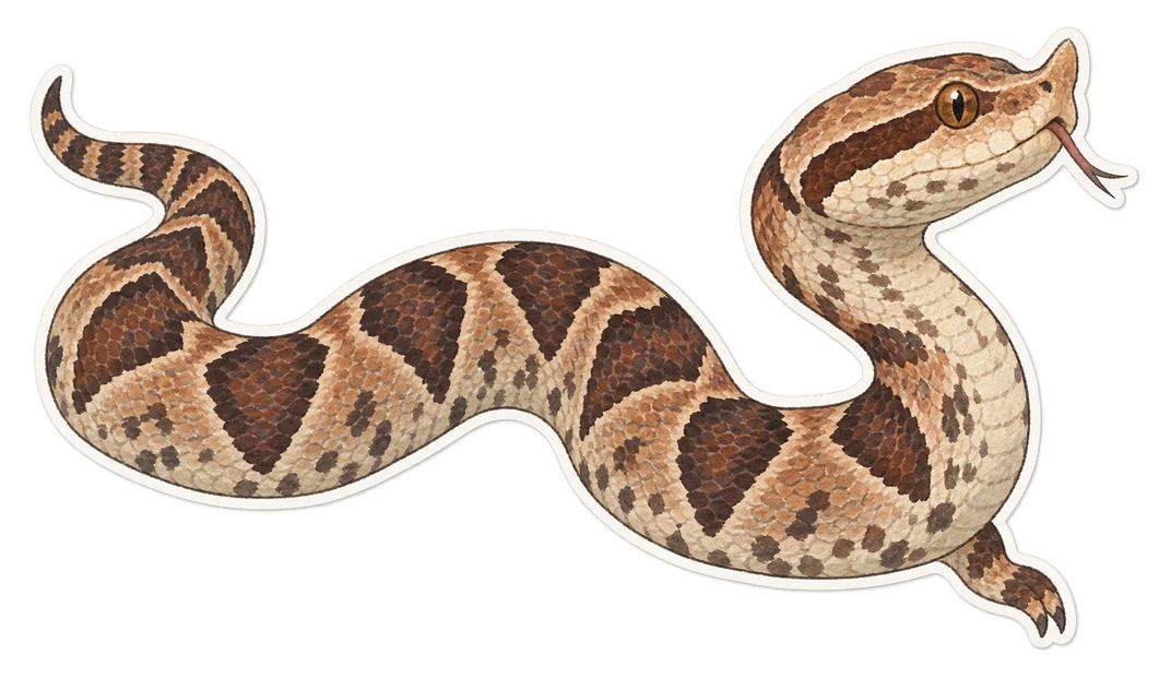 La vipère à nez retroussé (Deinagkistrodon acutus)