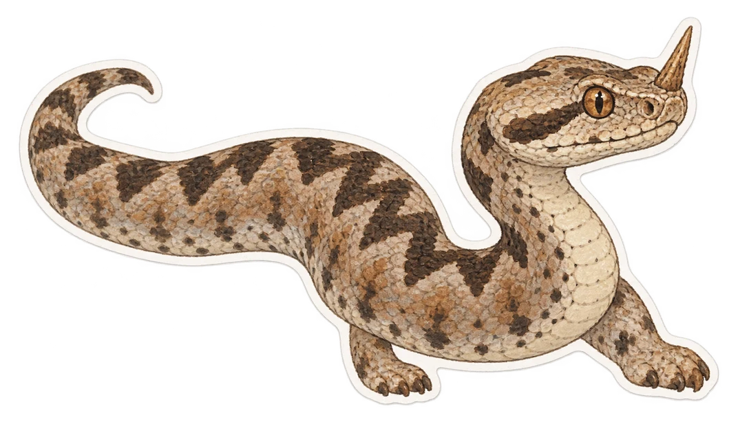 La vipère ammodyte (Vipera ammodytes)