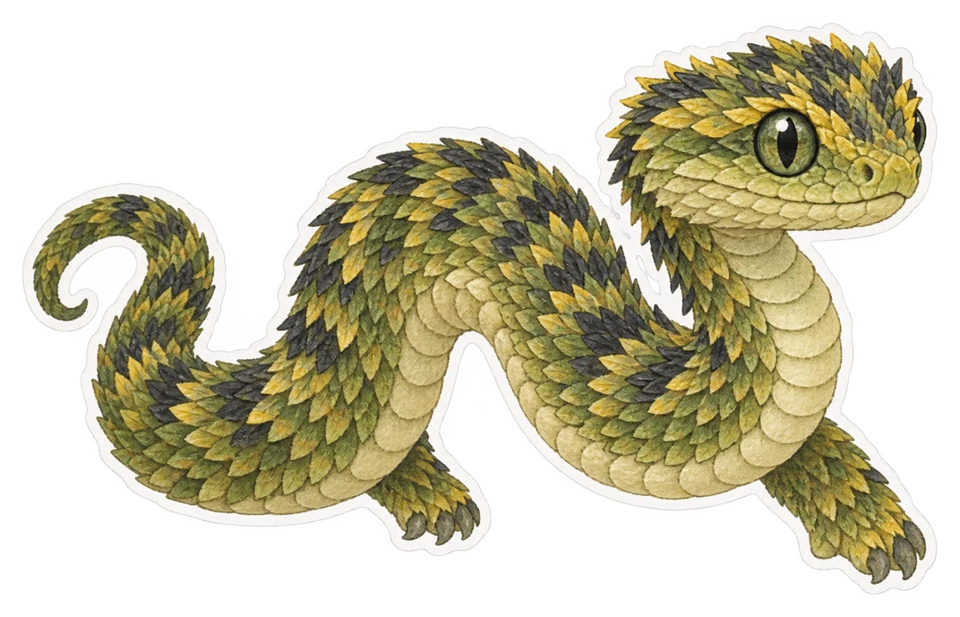 La vipère arboricole variable (Atheris squamigera)