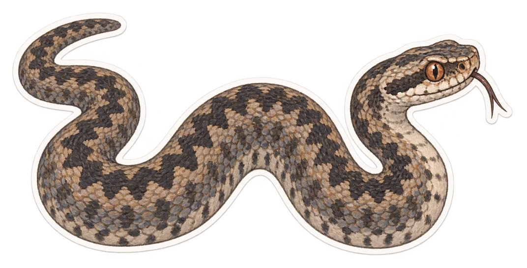 La vipère péliade (Vipera berus)