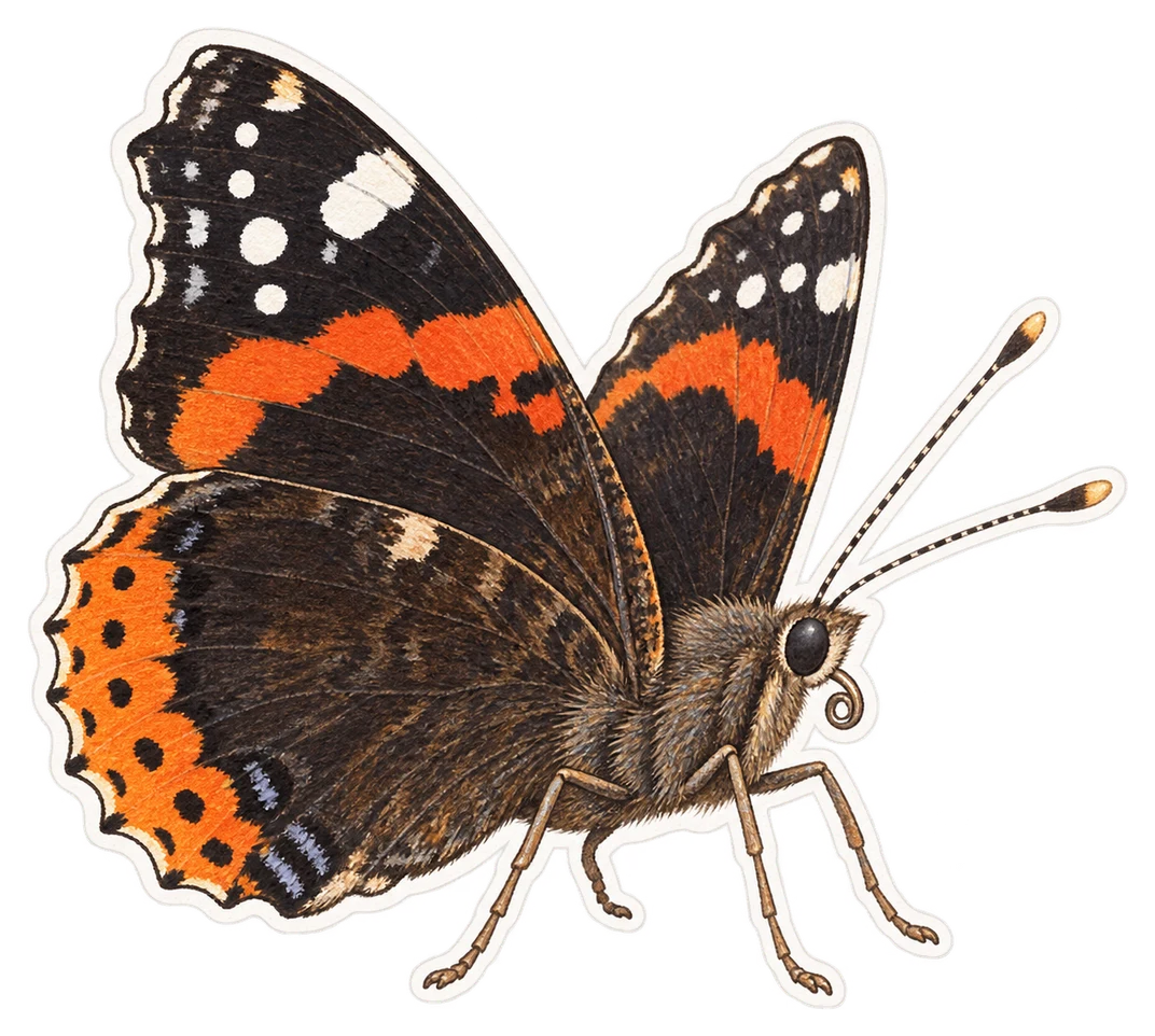 Le vulcain (Vanessa atalanta)