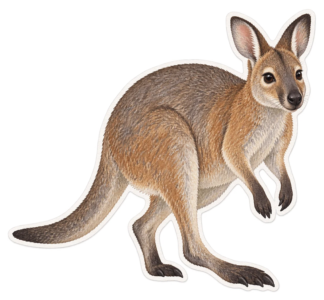 Le wallaby agile (Notamacropus agilis)
