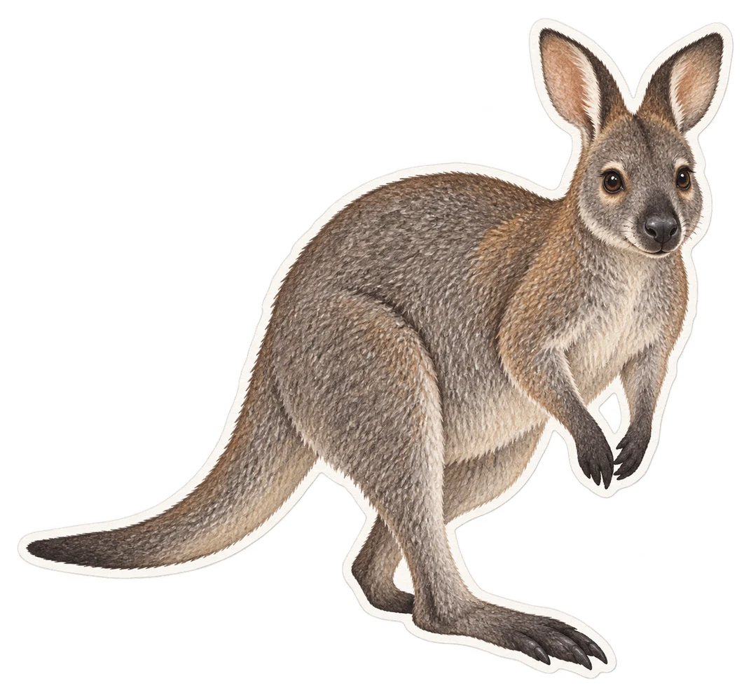 Le wallaby de Grey (Notamacropus greyi)