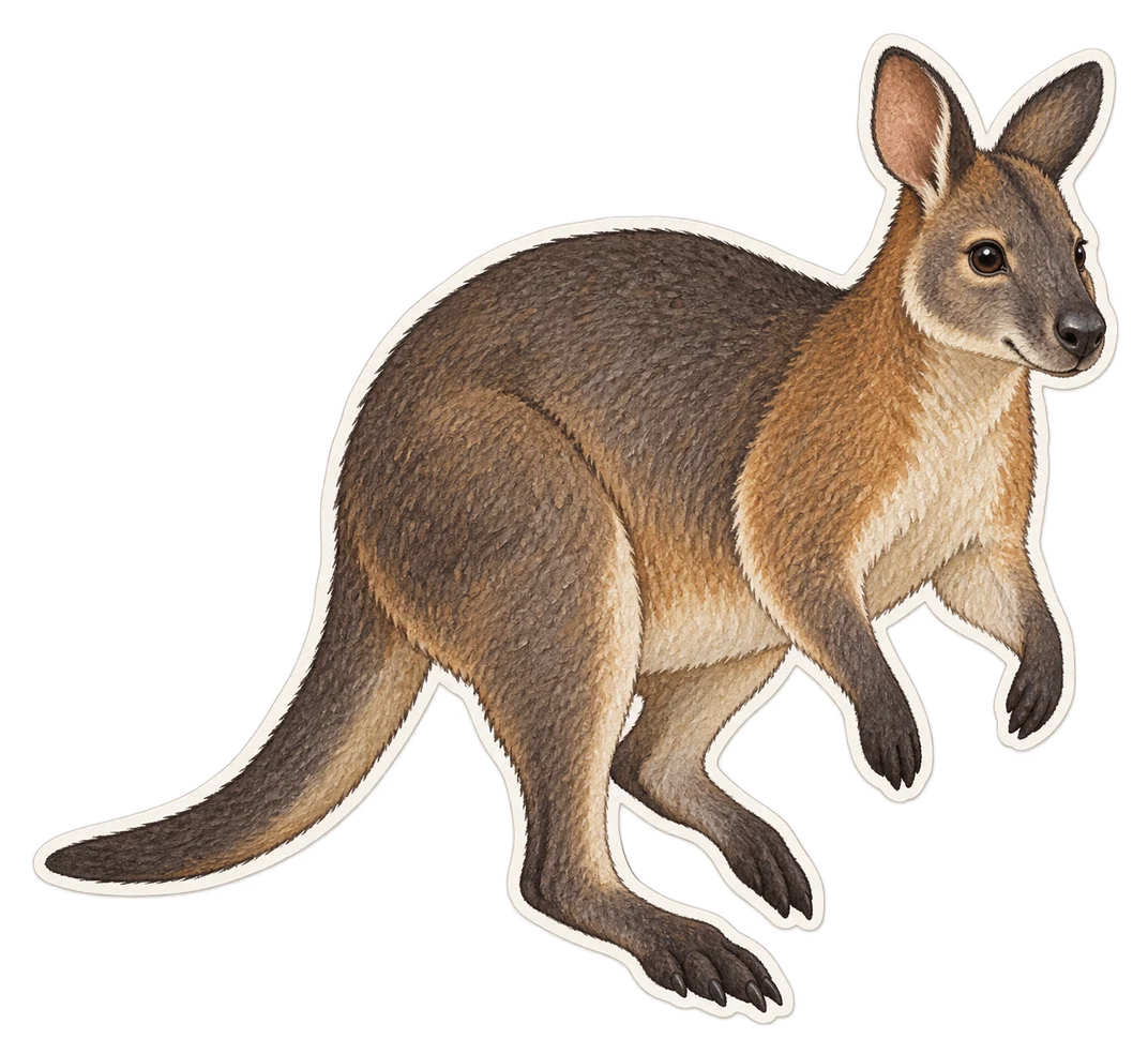 Le wallaby des marais (Wallabia bicolor)