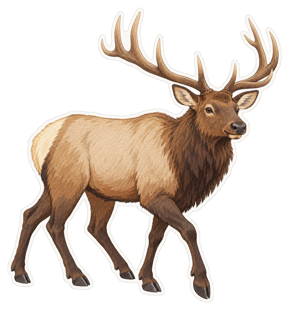 Le wapiti (Cervus canadensis)