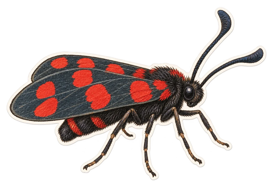 La zygène de la carniole (Zygaena carniolica)