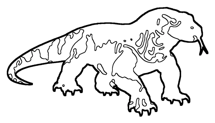 Coloriage : Dragon de Komodo