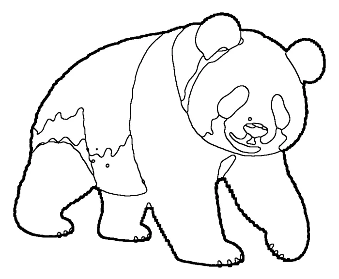 Coloriage de le panda géant