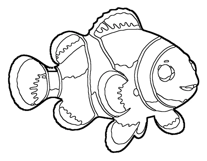 Coloriage de le poisson-clown