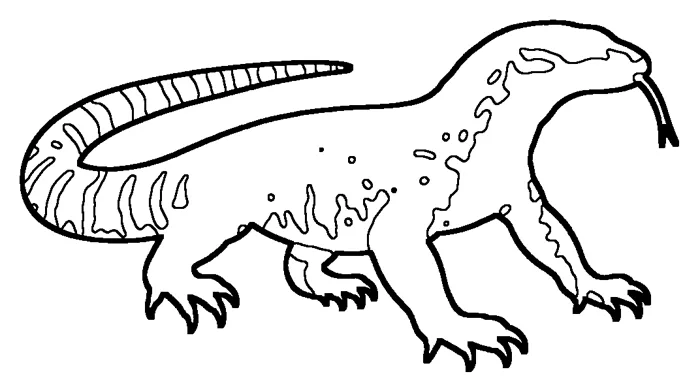 Coloriage : Varan du Nil