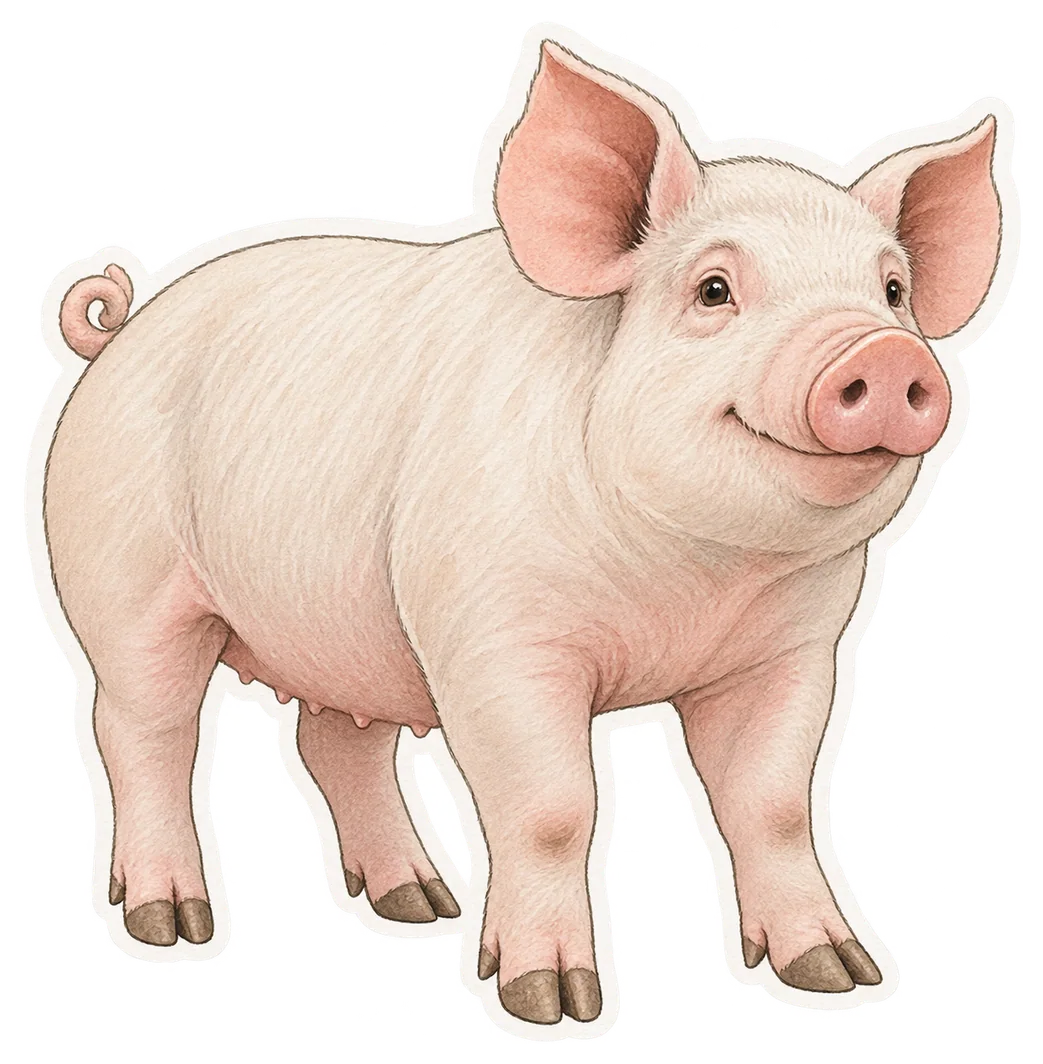 Porc blanc de l'Ouest