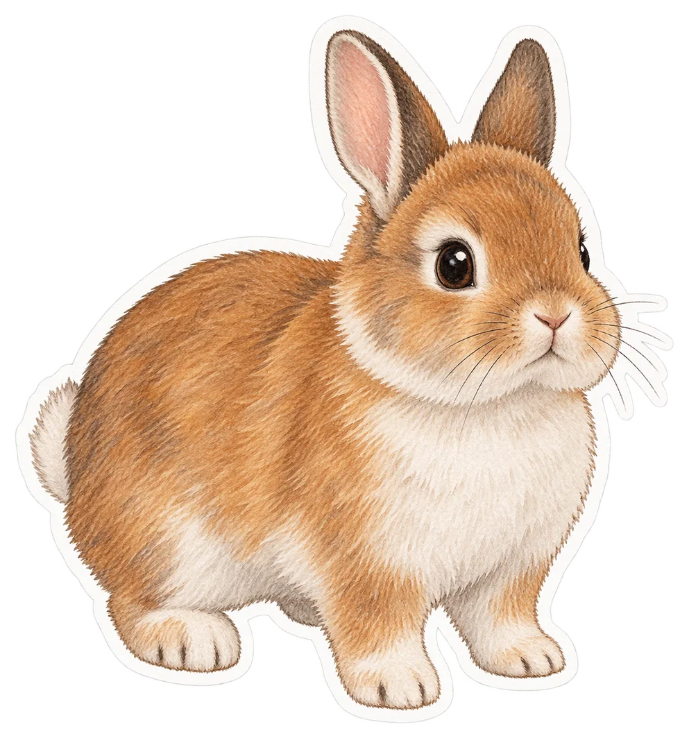 Lapin nain de couleur